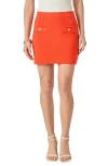 English Factory Textured Knit Miniskirt In Orange Red