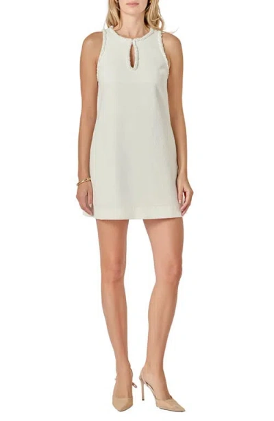 English Factory Textured Sleeveless Minidress In White