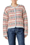 English Factory Textured Stripe Wool Blend Jacket In Multi