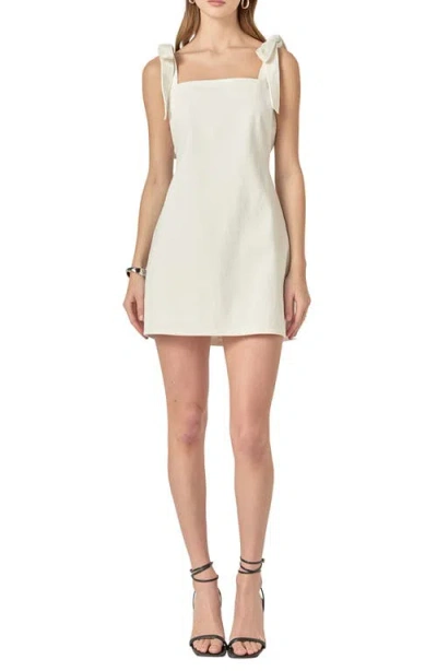 English Factory Tie Strap Denim Minidress