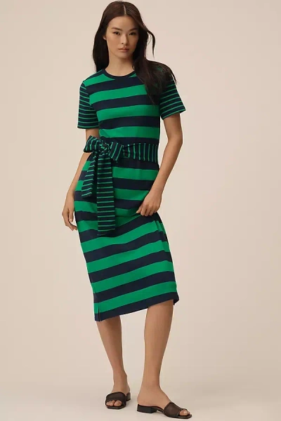 English Factory Tie-waist Knit Midi Dress In Multicolor