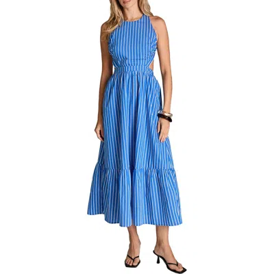 English Factory Tiered Sleeveless Dress In Blue
