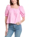 English Factory Puff Sleeve Cotton Top