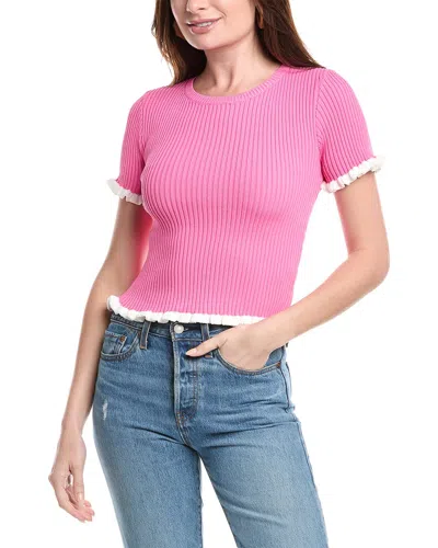 English Factory Top In Pink/white
