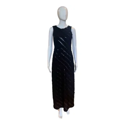 English Factory Trini Textured Maxi Dress In Black
