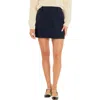 English Factory Tweed Wool Blend Miniskirt In Navy