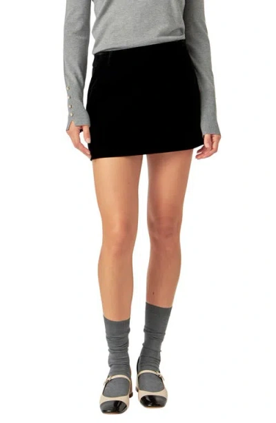 English Factory Velvet Skort In Black