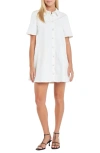 English Factory Washed Denim Minidress In White