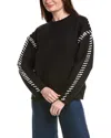 English Factory Whipstitch Sweater In Black