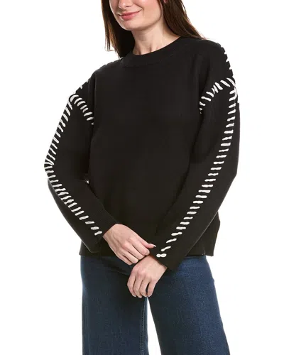 English Factory Whipstitch Sweater In Black
