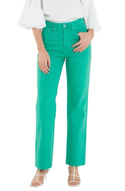 English Factory Wide Leg Jeans In Kelly Green