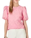 English Factory Women's Asymmetrical Smocked Top In Pink