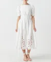 English Factory Women's Boat-neck Linen Midi Dress