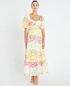 English Factory Cotton Eyelet Maxi Dress In Yellow Multi