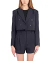 English Factory Women's Double Breasted Button Blazer