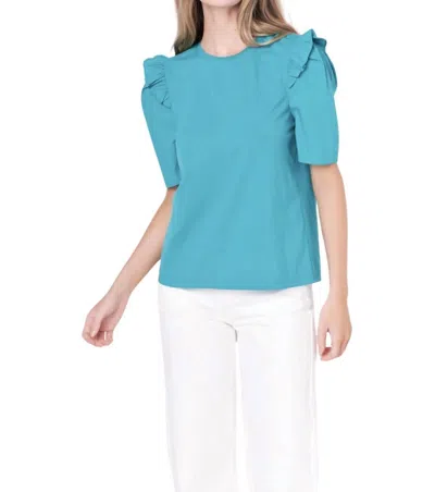 English Factory Women's  Top In Teal In Blue