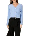 English Factory Pearly Heart Button Sweater In Periwinkle