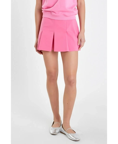 English Factory Women's Mini Skort In Pink