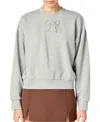English Factory Embellished Bow Sweatshirt In Gray