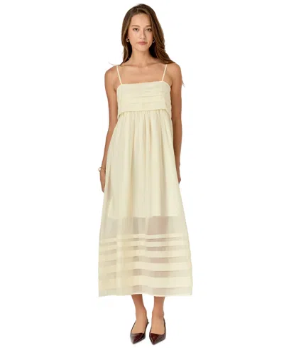 English Factory Women's Square-neck Sleeveless A-line Dress In Cream