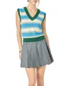 English Factory Women's Wide Stripe Sleeveless Knit Top In Multi