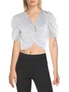 English Factory Womens Cottn Cotton Wrap Top In White