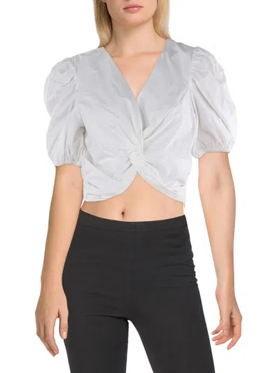 English Factory Womens Cottn Cotton Wrap Top In White