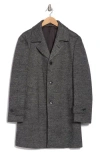 English Laundry Chevron Wool Blend Overcoat In Charcoal