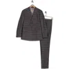 English Laundry Double Breasted Flat Front Suit In Grey