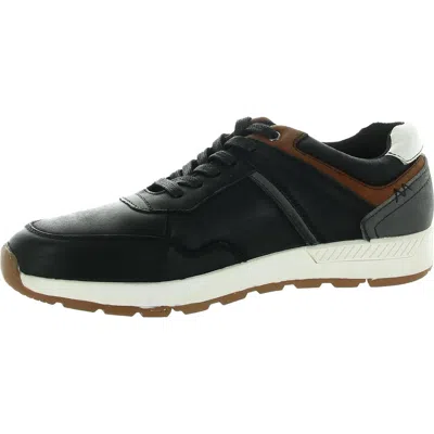 English Laundry Ezra Mens Lace-up Leather Casual And Fashion Sneakers In Black