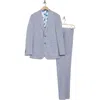 English Laundry Grey Two-button Mélange Suit In Light Grey