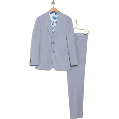 English Laundry Grey Two-button Mélange Suit In Light Grey