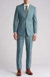ENGLISH LAUNDRY ENGLISH LAUNDRY GRID TRIM FIT WOOL BLEND TWO-PIECE SUIT