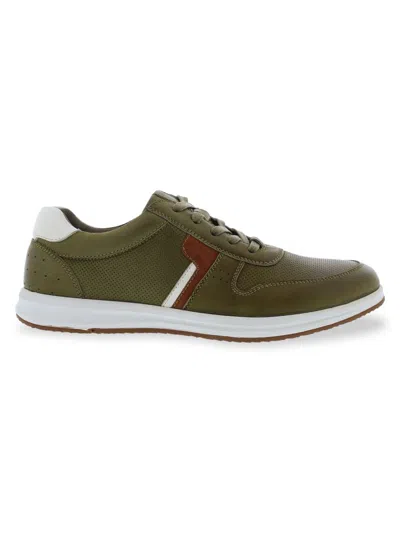 English Laundry Men's Brady Perforated Leather Sneakers In Army