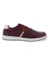 English Laundry Men's Brady Perforated Leather Sneakers In Wine