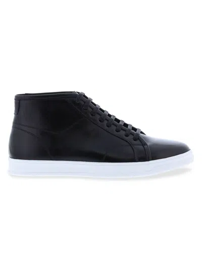 English Laundry Men's Eros Mid-top Leather Sneakers In Black