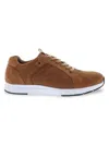 English Laundry Men's Lotus Perforated Suede Sneakers In Cognac