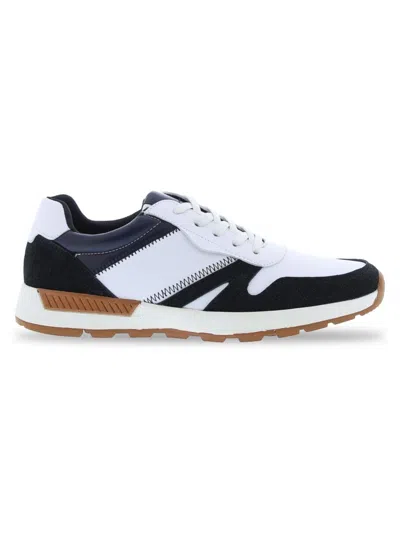 English Laundry Men's Nolan Colorblock Leather & Suede Sneakers In White