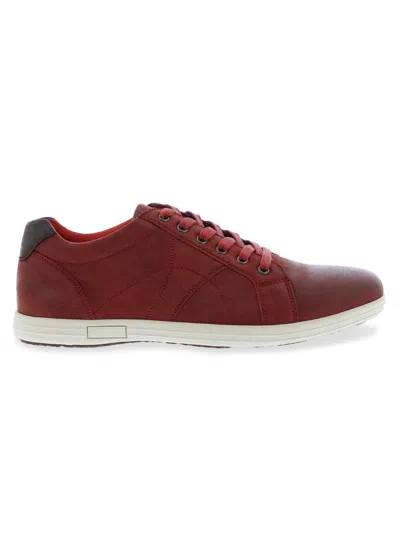 English Laundry Men's Scorpio Low-top Leather Sneakers In Red