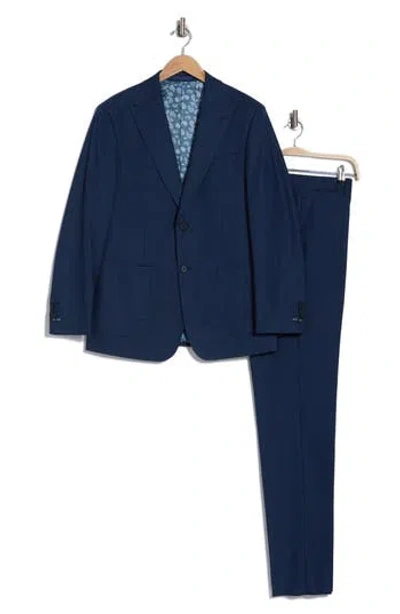 English Laundry Peaked Lapel Wool Blend Two-piece Suit In Navy
