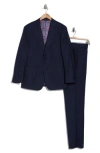 English Laundry Peaked Lapel Wool Blend Two-piece Suit In Navy