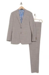 English Laundry Plaid Grey Wool Blend Suit In Light Grey
