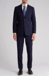 ENGLISH LAUNDRY ENGLISH LAUNDRY PLAID TRIM FIT NOTCH LAPEL TWO-PIECE SUIT