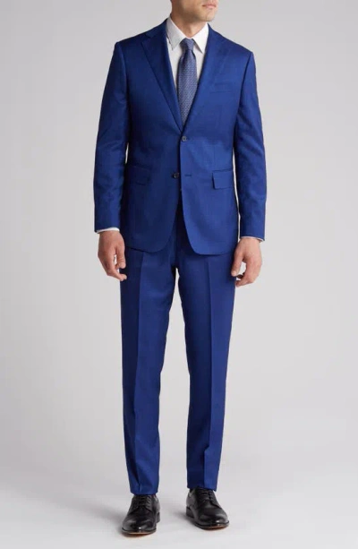 English Laundry Plaid Trim Fit Notch Lapel Two-piece Suit In Blue