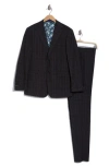 English Laundry Plaid Trim Fit Notch Lapel Two-piece Suit In Grey