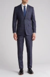 English Laundry Plaid Trim Fit Wool Blend Two-piece Suit In Gray