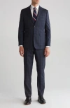 ENGLISH LAUNDRY ENGLISH LAUNDRY PLAID TRIM FIT WOOL BLEND TWO-PIECE SUIT