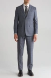 ENGLISH LAUNDRY ENGLISH LAUNDRY PLAID TRIM FIT WOOL BLEND TWO-PIECE SUIT