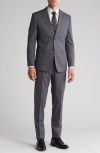 ENGLISH LAUNDRY PLAID TRIM FIT WOOL BLEND TWO-PIECE SUIT