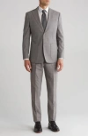 ENGLISH LAUNDRY ENGLISH LAUNDRY PLAID TRIM FIT WOOL BLEND TWO-PIECE SUIT